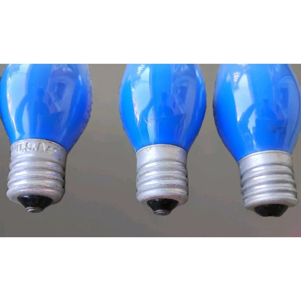 10) Vintage GE C-9 Christmas Lights Red And Blue Bulbs July 4th Of July TESTED!
